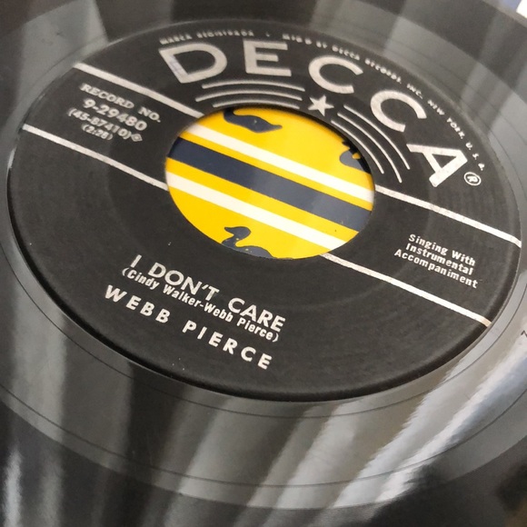 Webb Pierce Your Good For Nothing Heart Vinyl 45 Record '55 - Picture 1 of 6
